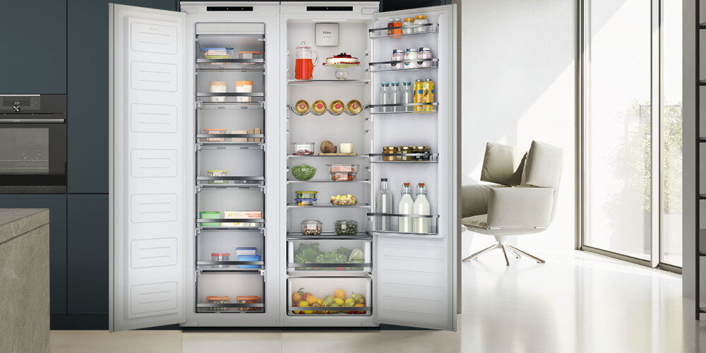 ZAMRAŻARKA HAIER HAUN518EW Pojedynczo lub w zestawie zestaw zabudowa połączenie stylowy design funkcjonalność