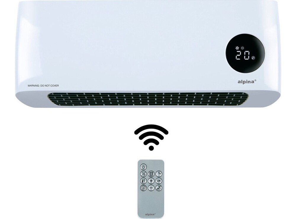 Grzejnik ceramiczny ALPINA 2002781 regulacja mocy, optymalne ogrzewanie, dopasowanie mocy do pomieszczenia