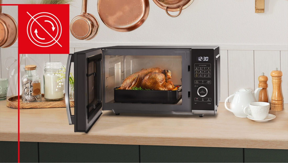 Kuchenka mikrofalowa SHARP YC-QG254AE-B Technologia beztalerzowa