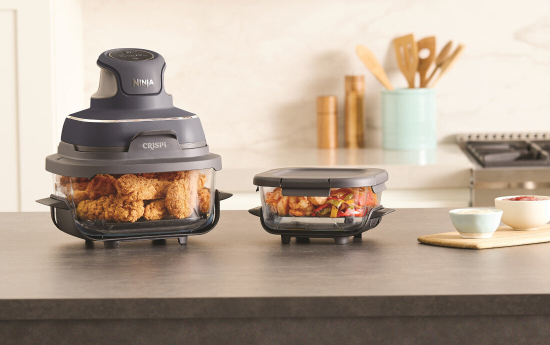 Air Fryer Frytkownica beztłuszczowa NINJA FN101EUGY Crispi 1700W Dopasowana do potrzeb dwa pojemniki pojemność automatycznie dostosowuje temperaturę
