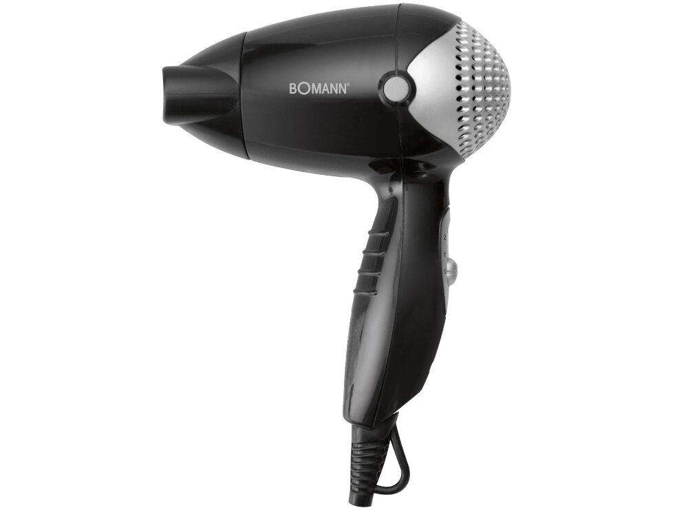 Suszarka BOMANN HT 8002 CB moc 1200 W moc 1200 W wymiary dwie opcje temperatury ustawienia moc dysza obracanie 360 stopni zasilanie pętelka przechowywanie haczyk