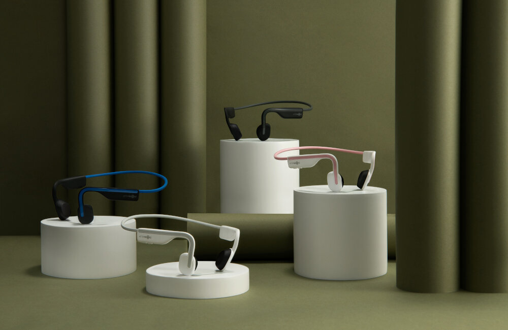 SŁUCHAWKI BLUETOOTH AFTERSHOKZ OPENMOVE KOSTNE NIEBIESKIE bluetooth