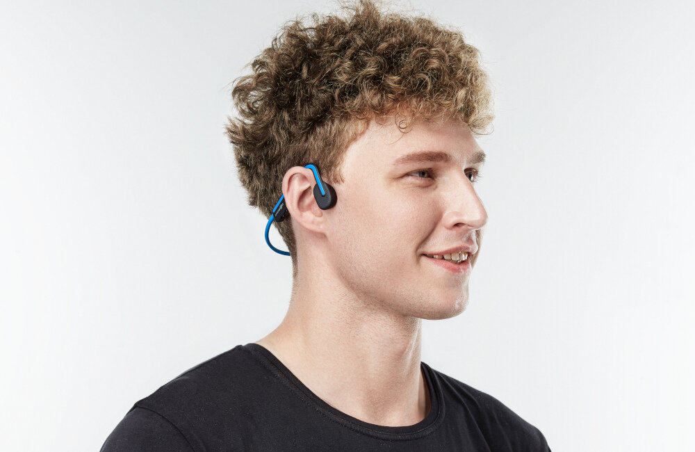 SŁUCHAWKI BLUETOOTH AFTERSHOKZ OPENMOVE KOSTNE NIEBIESKIE
