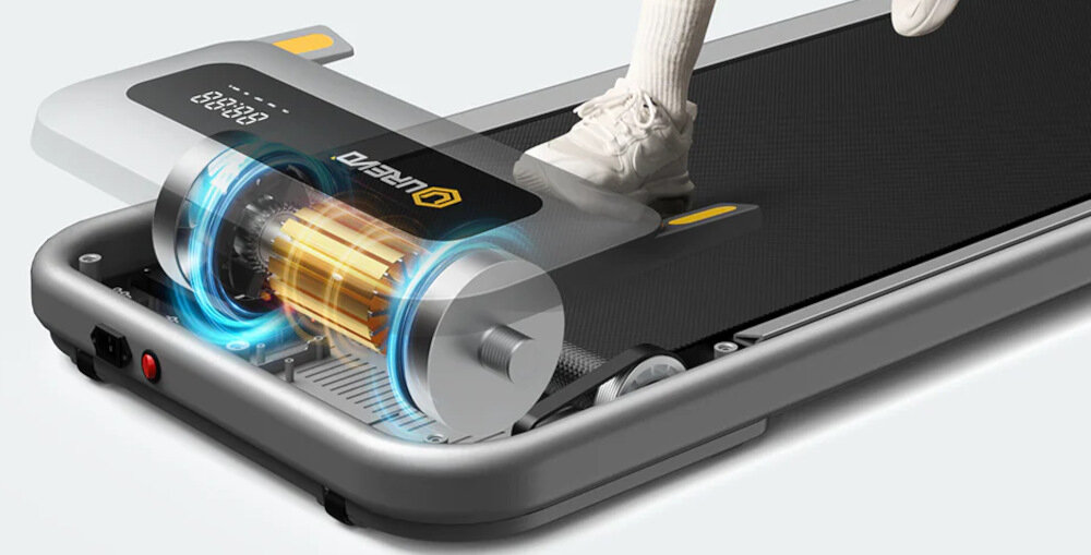 Bieżnia elektryczna UREVO U1 Smart Walkingpad silnik moc 560 W plynne ciche dzialanie predkosc do 4,0 km/h system amortyzacji redukcja wplywu obciazenia na stawy 8 amortyzatorow