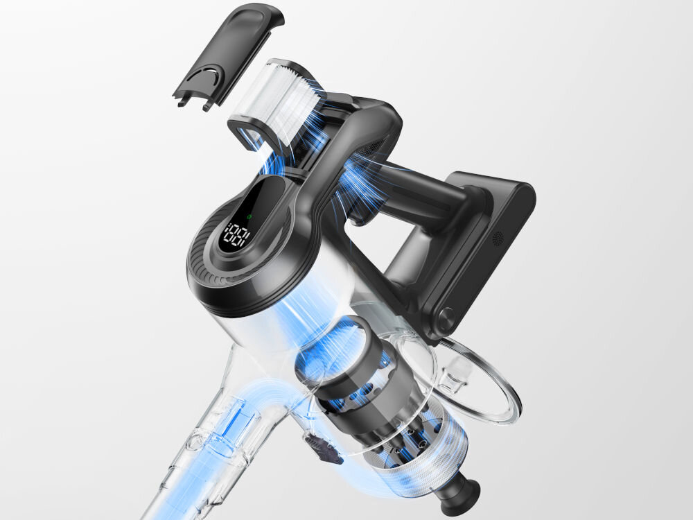 Odkurzacz DREAME T30 Flex filtracja układ filtracji filtr wstępny kasetowy wielostożkowy metalowy cyklonowy