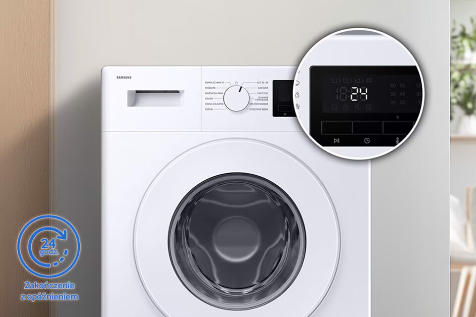 Nastawianie prania o dowolnej porze z opóźnieniem