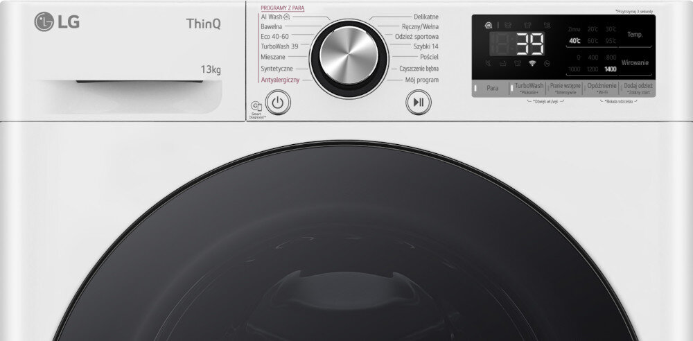 PRALKA LG F4W1372YW parametry ustawienia programy cykle