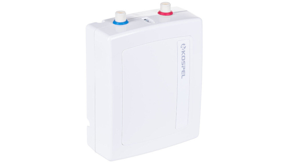 PRZEPŁYWOWY PODGRZEWACZ WODY KOSPEL EPO2-4 AMICUS - 4.4 kW 230V kompaktowy efektywny wydajny drobnostrumieniowy napowietrzacz wody oszczędności montaż pod nad umywalką