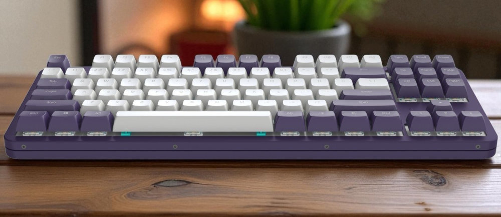 DARK PROJECT Alu Violet klawiatura na blacie