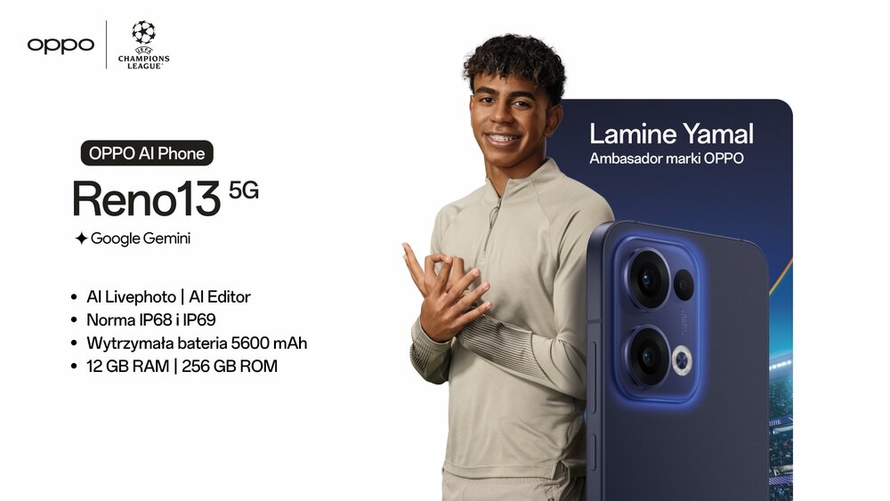 Smartfon OPPO Reno 13 5G   kv początek opisu