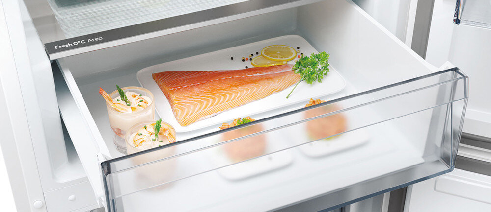 LODÓWKA CANDY CNCQ2T620EW szuflada temperatura dostosowanie regulacja wilgotność temperatura