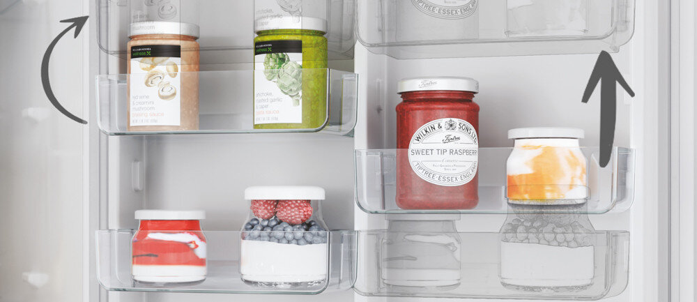 LODÓWKA CANDY CNCQ2T620EW regulowane balkoniki przestrzeń regulacja wygoda komfort