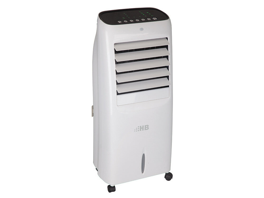 Klimator HB Air Cooler AC1110DWRC wielofunkcyjne urządzenie oczyszcza nawilża chłodzi nowoczesna konstrukcja obrotowe kółka lekka waga