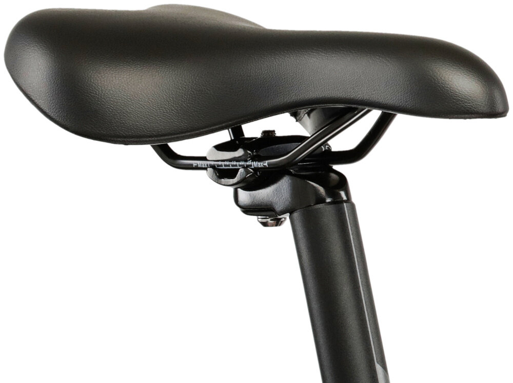 Rower górski MTB INDIANA X-Pulser 2.9 M20 29 cali męski Zielono-czarny siodełko na białym tle widoczne z boku siodełko KROSS typu MTB wygoda ergonomiczna konstrukcja lepiej dopasowuje się do pozycji użytkownika ograniczając uczucie zmęczenia i poprawiając komfort jazdy aluminiowa sztyca siodełka stabilne podparcie precyzyjne dopasowanie wysokości siedziska