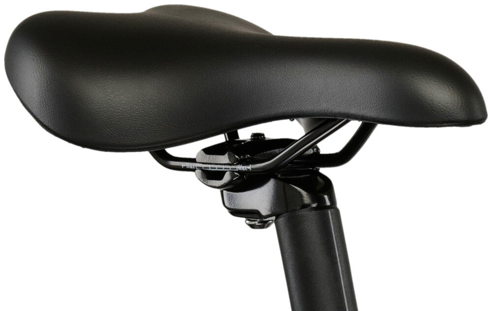 Rower górski MTB INDIANA X-Pulser 3.9 D18 29 cali damski Lawendowo-fioletowy siodełko na białym tle widoczne z boku siodełko KROSS typu MTB wygoda ergonomiczna konstrukcja lepiej dopasowuje się do pozycji użytkownika ograniczając uczucie zmęczenia i poprawiając komfort jazdy aluminiowa sztyca siodełka INDIANA o średnicy 30,9 mm i długości 400 mm stabilne podparcie precyzyjne dopasowanie wysokości siedziska