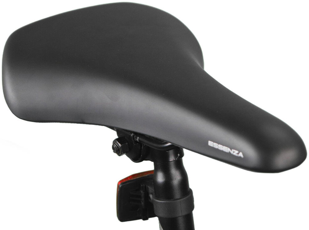 Rower młodzieżowy INDIANA X-Pulser 2.7 27.5 cala dla chłopca Limonkowy siodełko widoczne z boku na białym tle miękkie siodełko Selle Royal typu Mach 2 profilowana konstrukcja dopasowuje się do pozycji dziecka miękkie wypełnienie zmniejsza odczuwanie drgań sprzyja swobodnej jeździe