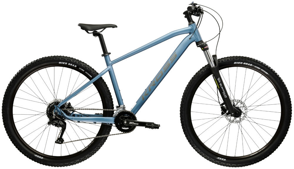 Rower górski MTB KROSS XPRT 9.2 M20 29 cali męski Niebiesko-grafitowy rower na białym tle widoczny od tyłu pod skosem 20-calowa aluminiowa rama rower zwinny lekki łatwo go podnieść odporność na korozję wybór rozmiaru ramy Twój wzrost mierzony w zrelaksowanej pozycji typ roweru dla osób o wzroście od 178 do 184 cm