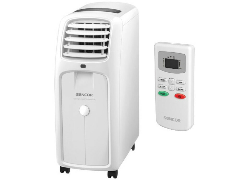 Klimatyzator SENCOR SAC MT9011C wydajny niezbyt hałaśliwy tani w eksploatacji przyjazny dla środowiska funkcje elegancki wygląd solidna konstrukcja mobilność