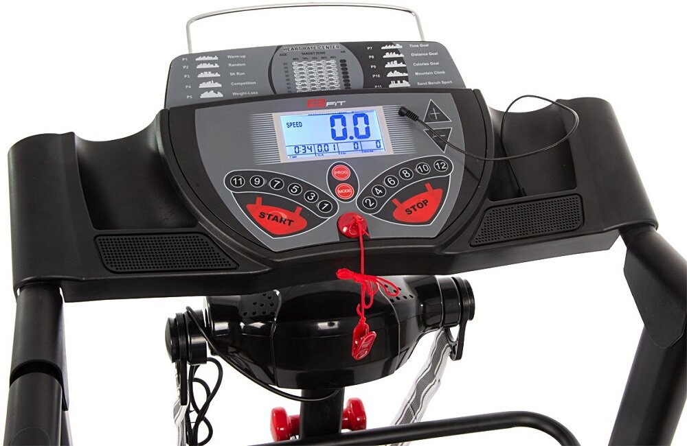 Bieżnia elektryczna EB FIT W500 z masażerem Czytelny wyświetlacz trening interwałowy komputer
