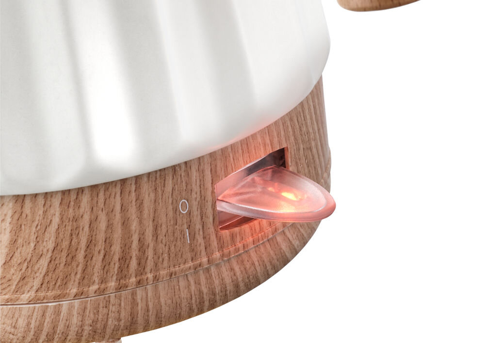 Czajnik elektryczny ceramiczny  1,5 l, biały 1,5 l RK0090 wbudowany filtr przeciw osadom czysta woda ukryta grzałka włącznik funkcja wskaznika pracy obracana o 360 stopni podstawa ustawienie czajnika pod dowolnym kątem wbudowana przestrzeń na kabel zasilający 