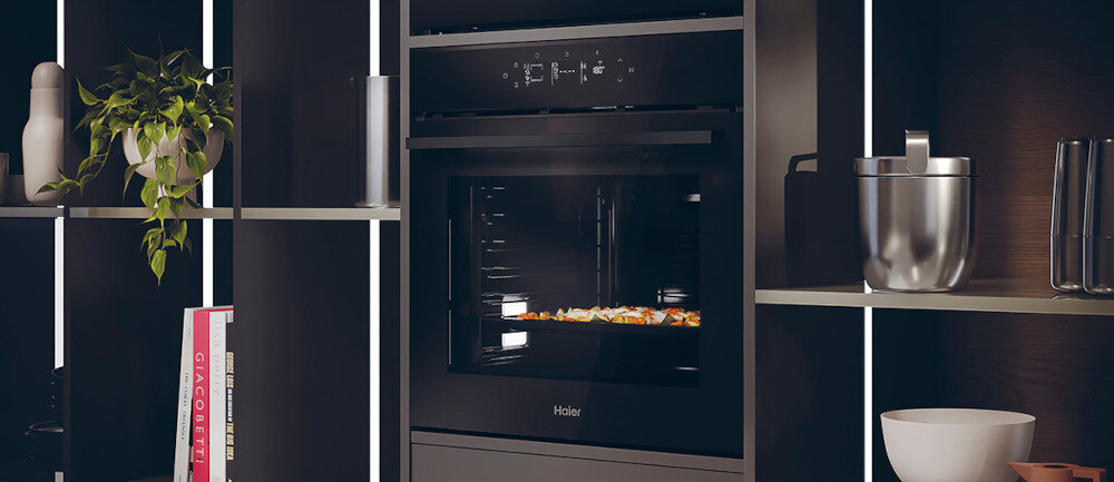 PIEKARNIK HAIER H6 ID46G3HTB bez podgrzewania wstępnego NoPreheat natychmiastowe pieczenie podgrzewanie wnętrze oszczędność energii