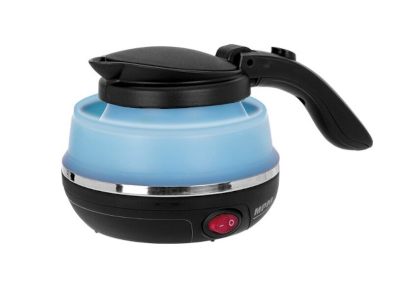 Czajnik MPM MCZ-73/N Niebieski wygodna obsluga automatyczned wylaczenie wyposazenie zalety lampka kontrolna obrotowa podstawa wskaznik poziomu wody uchwyt