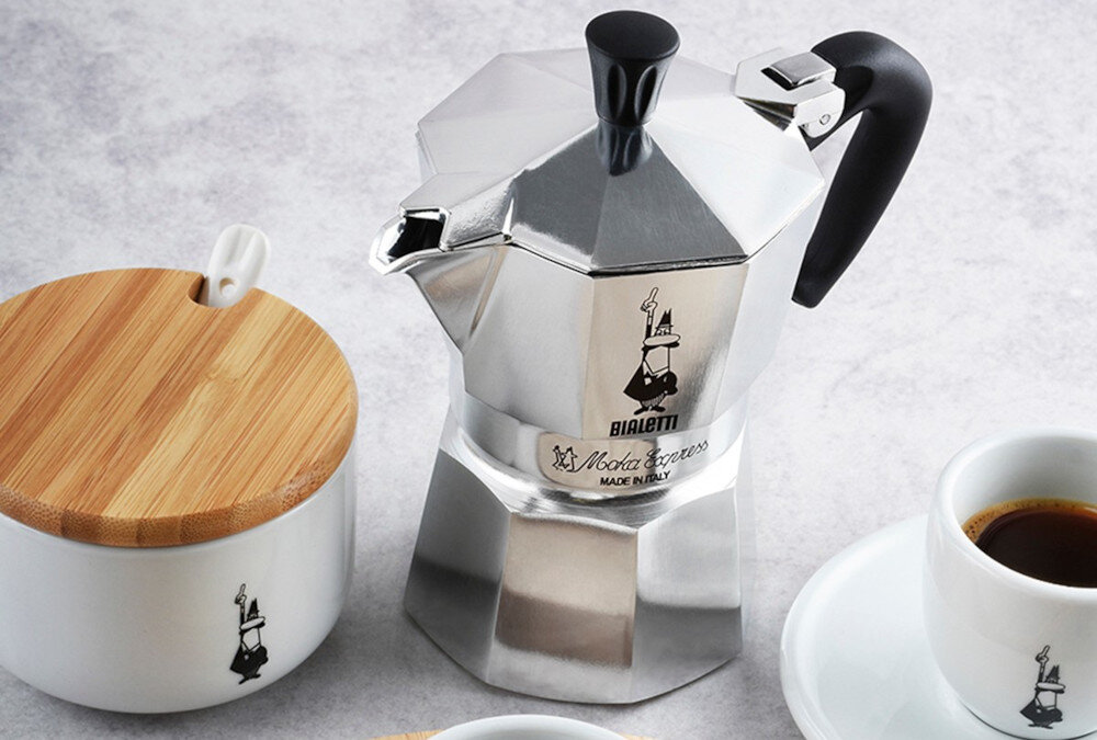 Kawiarka BIALETTI Moka Express 9 TZ Srebrny 410 ml Ekologiczny wybór Fusy z kawy są w 100% biodegradowalne naturalny nawóz w ogrodzie