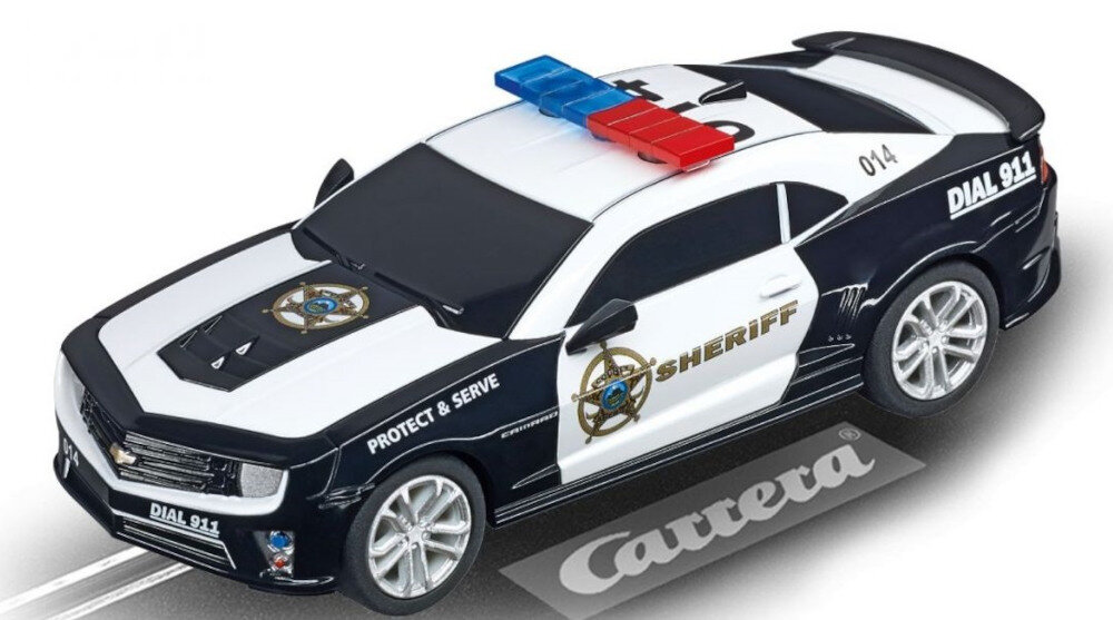 Samochod CARRERA Go Chevrolet Camaro Szeryf debale dbalosc o detale skala 1:43 oryginalne nadruki