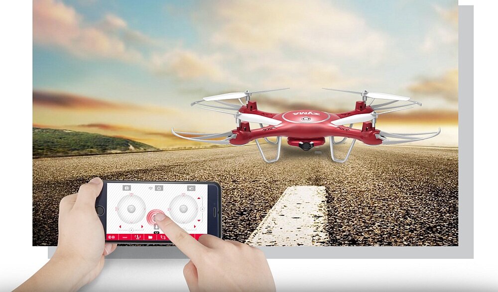 Dron SYMA X5UW lot bateria zasięg kamera obraz rozdzielczość stabilizacja 