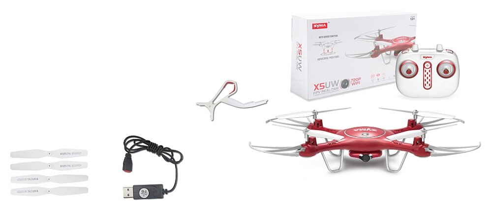 Dron SYMA X5UW lot bateria zasięg kamera obraz rozdzielczość stabilizacja 