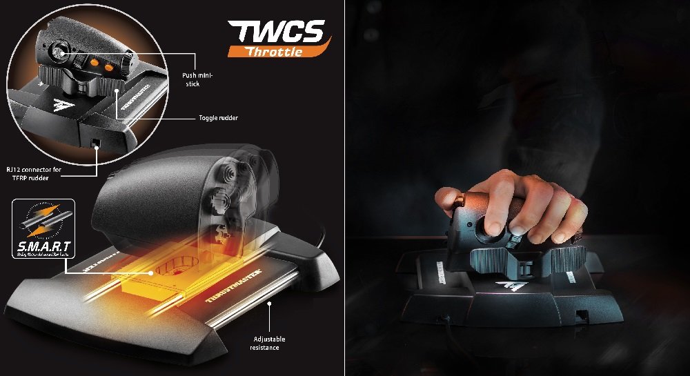 Kontroler THRUSTMASTER T16000M FCS Hotas (PC) przepustnica TWCS