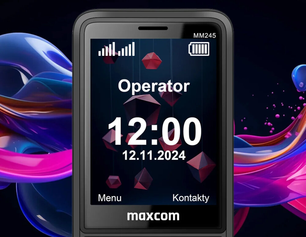 Telefon MAXCOM Classic MM245 4G Czarny prostota funkcjonalnosc menu czcionka dzwonki czytelnosc nawigacja