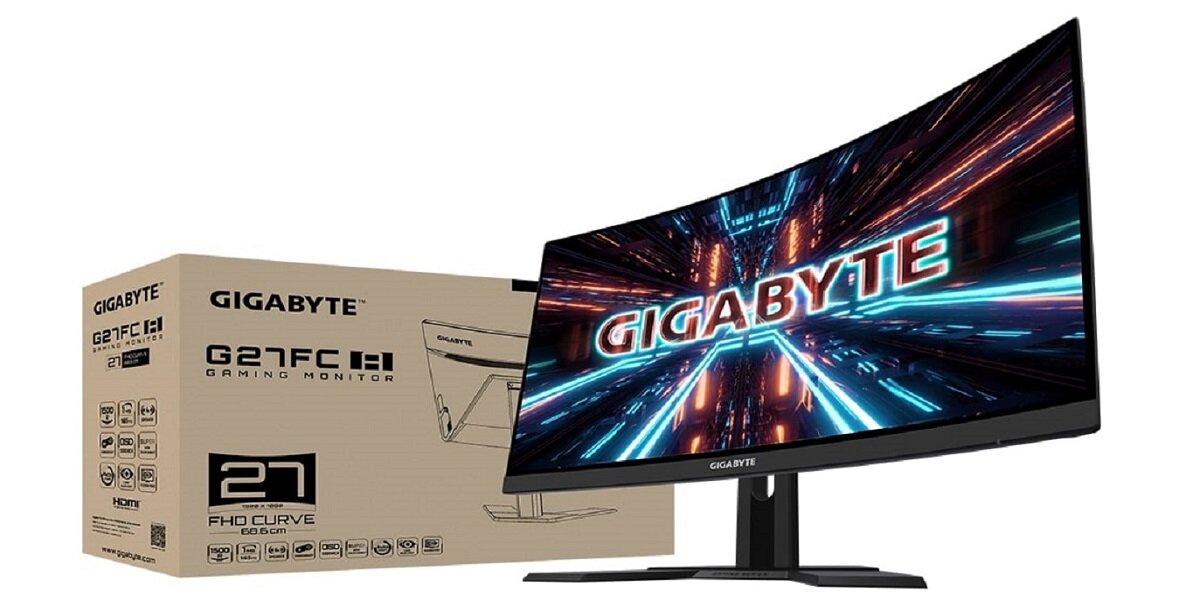 Monitor GIGABYTE G27FC A 27 1920x1080px 165 Hz 1 ms Curved Filtr niebieskiego światła i redukcja migotania