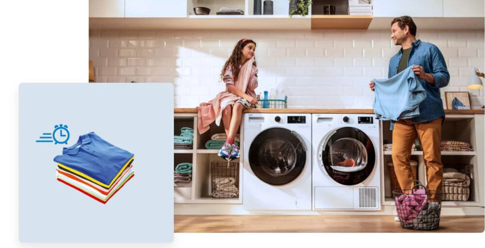 Pralko-suszarka BEKO B5DFT584427MPB Fast szybkie pranie funkcja cykl