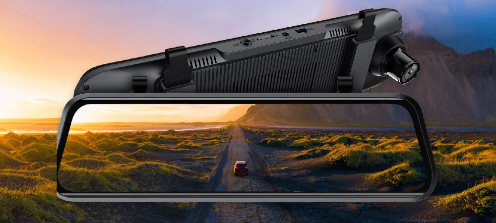 WIDEOREJESTRATOR MIKAVI PQ5 DUAL LUSTERKO Z ZESTAWEM PARKINGOWYM wideo zdjęcia wymiary