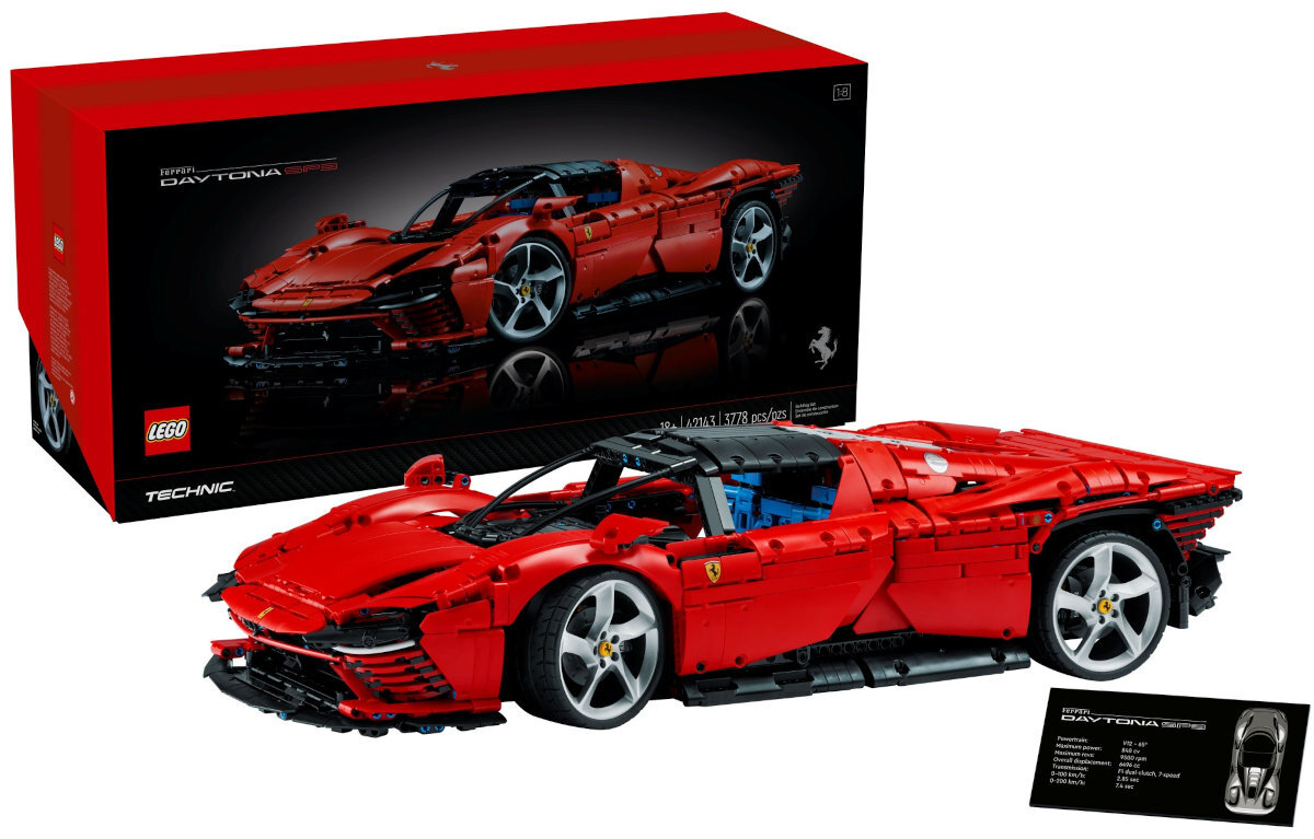 LEGO Technic Ferrari Daytona SP3 42143 zawartosc opakowania