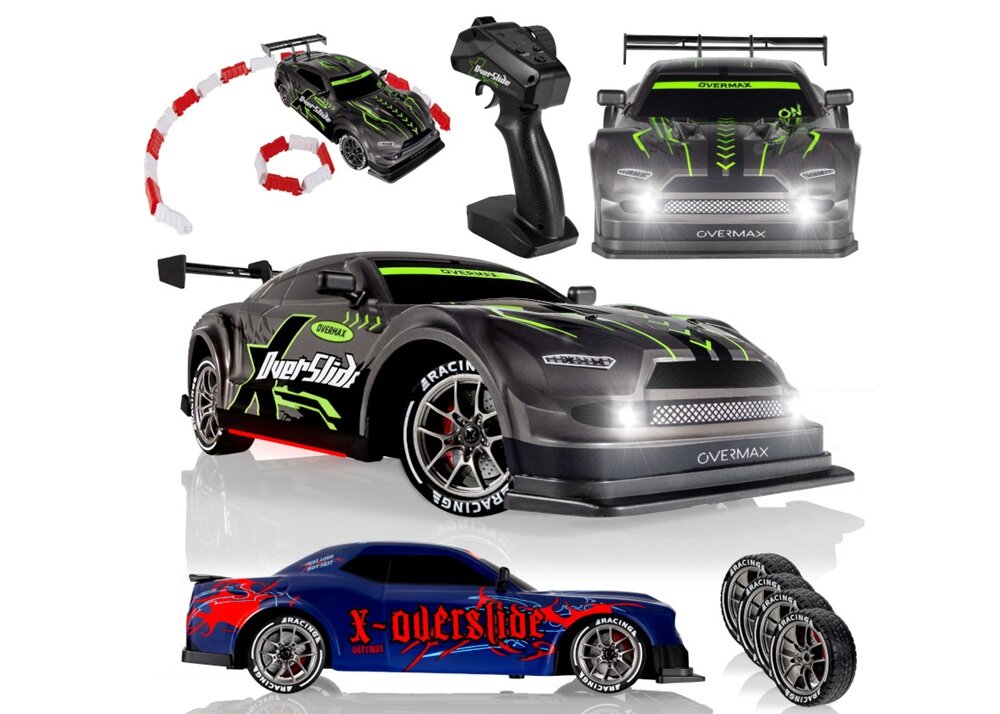 Samochód zdalnie sterowany OVERMAX X-Overslide do wyścigów i driftu, rozrywka, zabawa