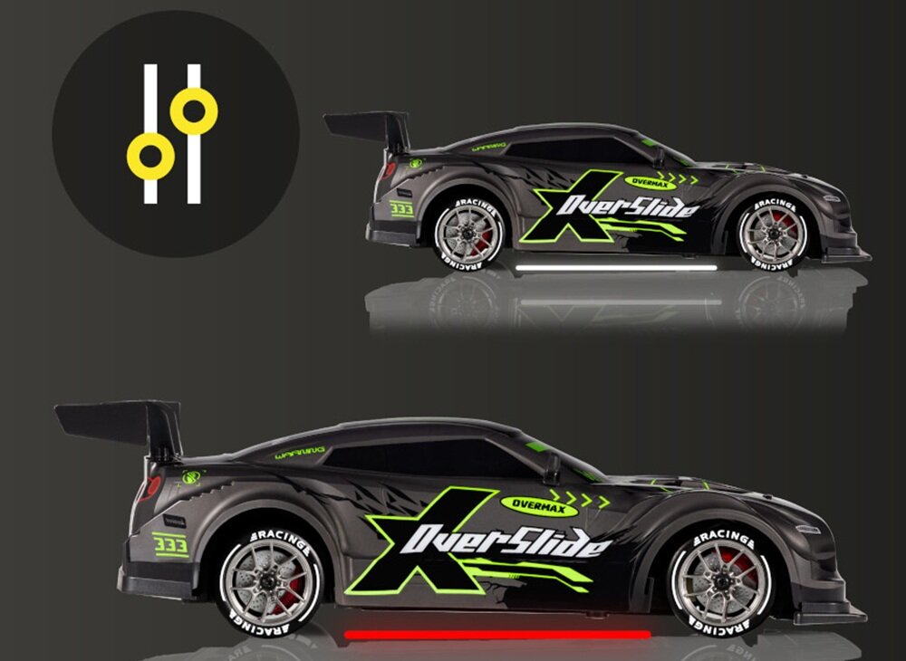 Samochód zdalnie sterowany OVERMAX X-Overslide regulacja dwóch trybów, bezpieczna nauka, swoboda