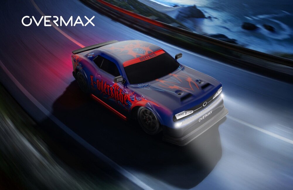 Samochód zdalnie sterowany OVERMAX X-Overslide gładkie koła, gumowe koła, styl jazdy, dopasowane