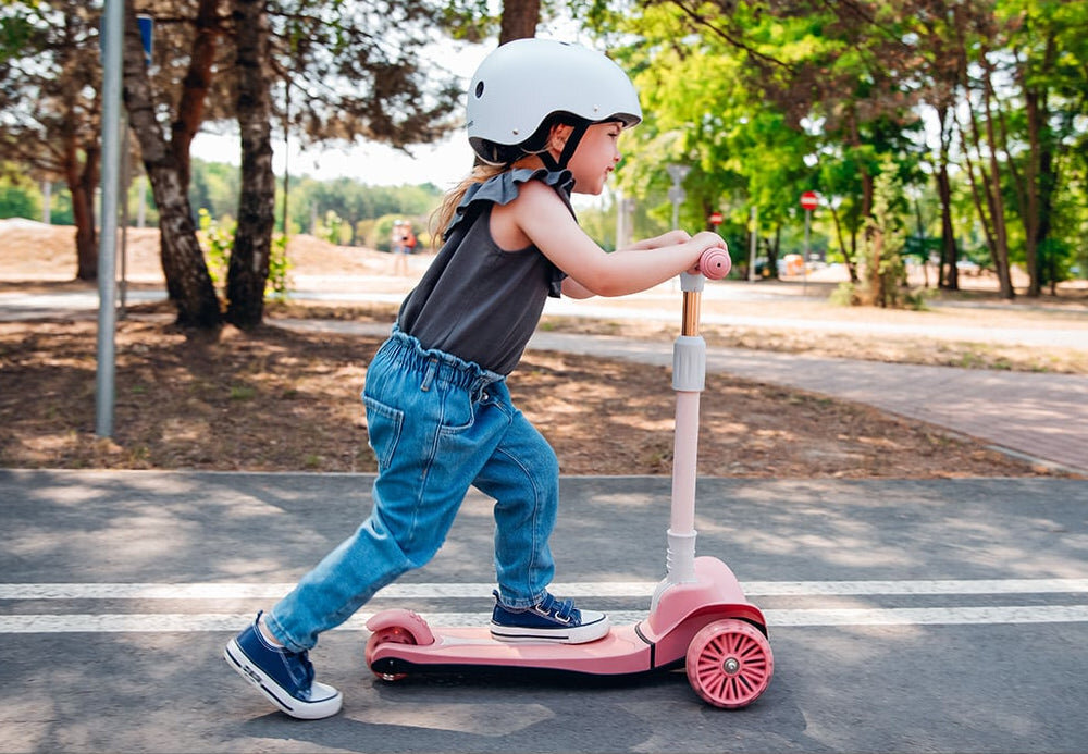 Hulajnoga dla dzieci LIONELO Timmy Różowy rozwoj zabawa bezpieczenstwo uniwersalnosc
