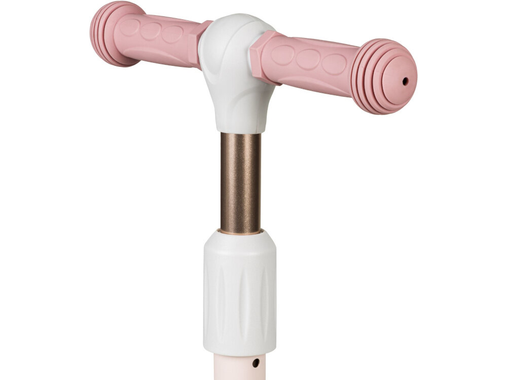 Hulajnoga dla dzieci LIONELO Timmy Różowy 4-stopniowa regulacja kierownicy 64/68/72/76 cm dopasowana do wzrostu odpowiednia pozycja antyposlizgowe raczki z oslonkami ochrona przed otarciami pewny chwyt bezpieczna pozycja