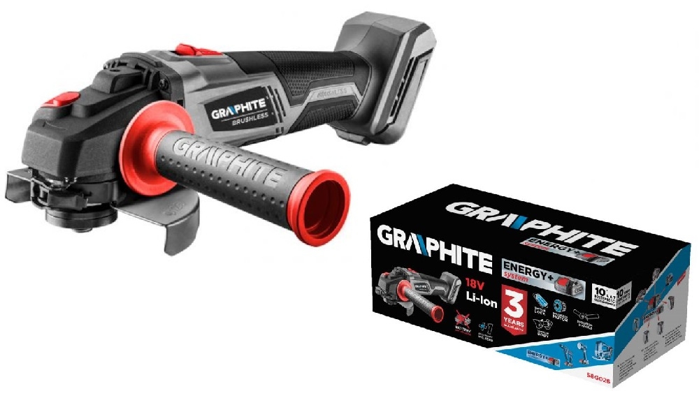 Szlifierka kątowa GRAPHITE 58G026 w zestawie instrukcja obsługi w polskiej wersji językowej karta gwarancyjna