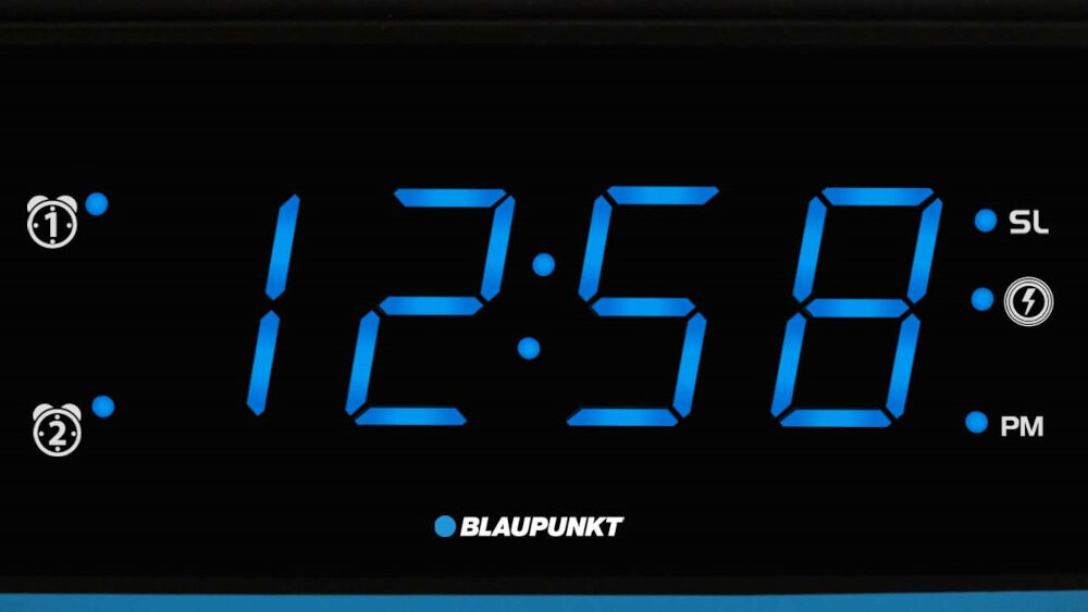 Radiobudzik BLAUPUNKT CR55CHARGE wyświetlacz obsługa