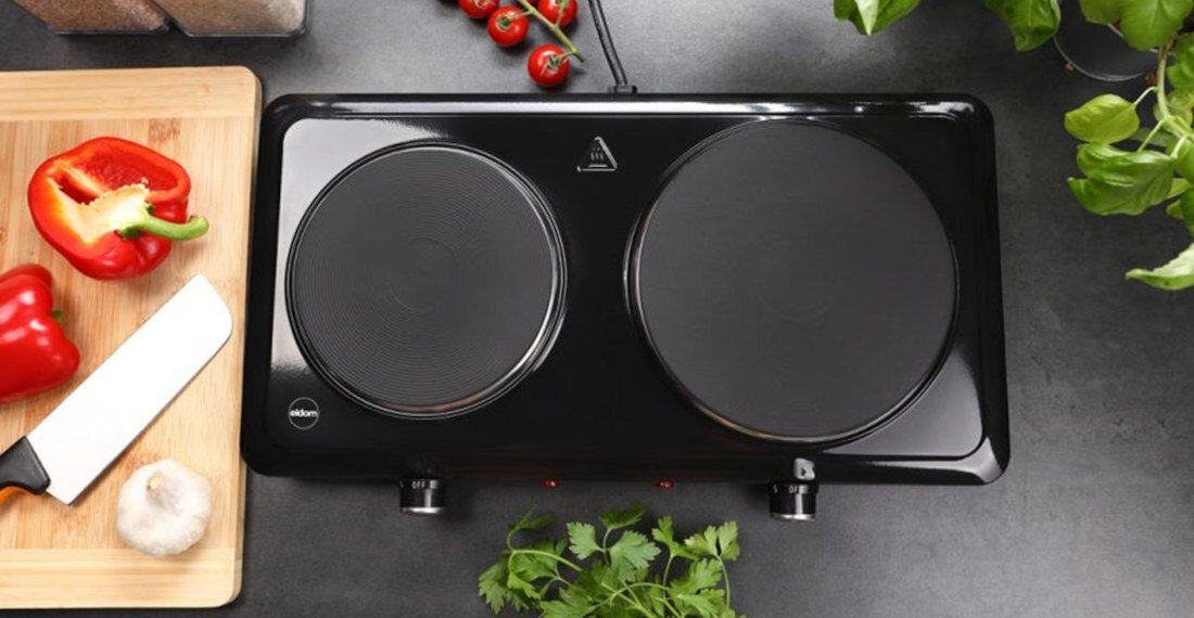 Kuchenka nastawna ELDOM PG22 Master Duo Podwójna wygoda dwie płyty grzejne średnice większa mniejsza moc szybkie nagrzewanie