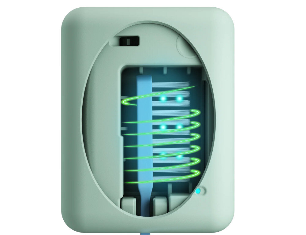 Etui do szczoteczek sterylizujące UV-C BE LUCENT Aurora światło UV-C 99,9% bakterii i wirusów higiena