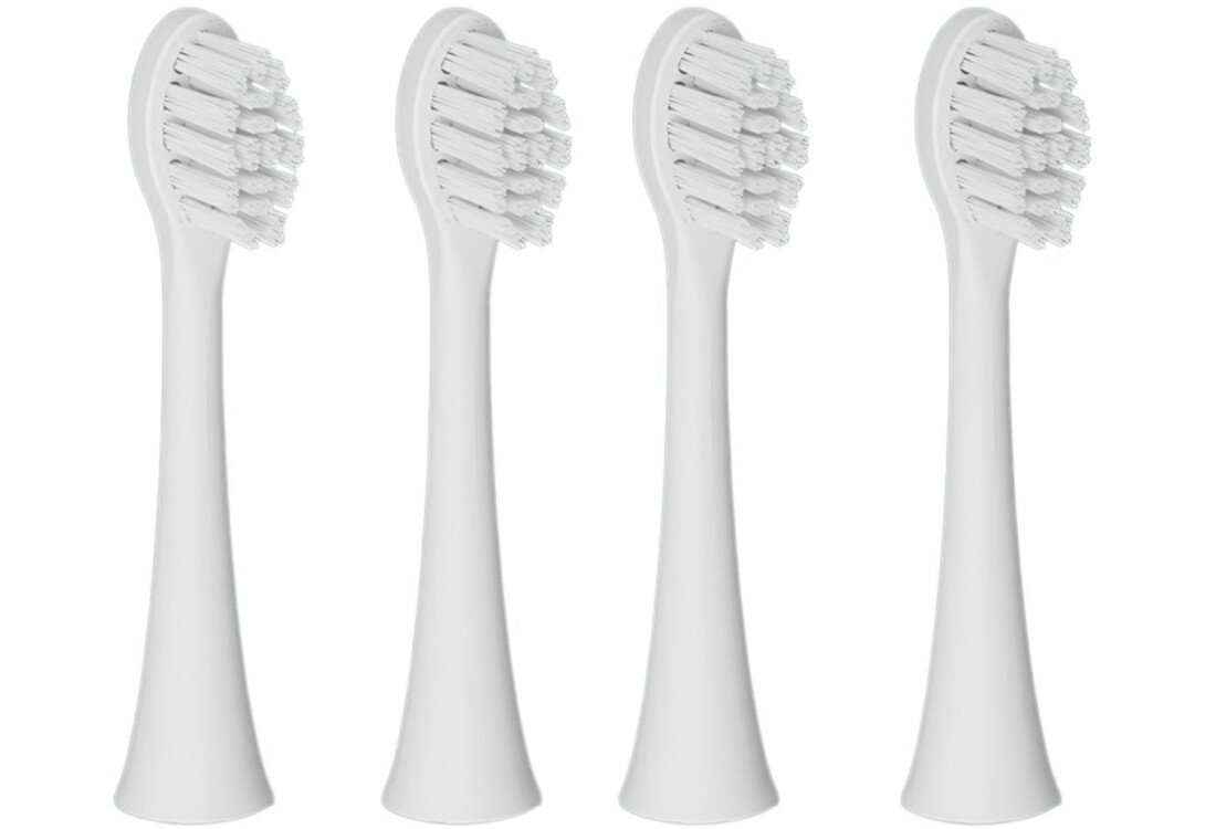 Oryginalna końcówka szczoteczki BE LUCENT Prism Heads Biały (4 szt.) (Nadwrażliwość zębów) Gładkie i skuteczne czyszczenie upermiękkie włosie DuPont świeżo i zdrowo komfort bez podrażnień