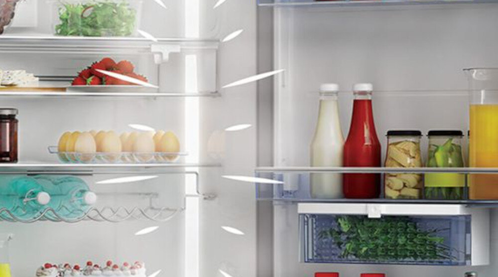 LODÓWKA BEKO RCNT375E40ZXBN LED oświetlenie