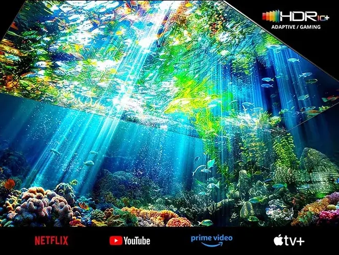 Scena z głębokim kontrastem pokazująca szczegóły w jasnych i ciemnych partiach obrazu dzięki technologii Micro RGB HDR+.