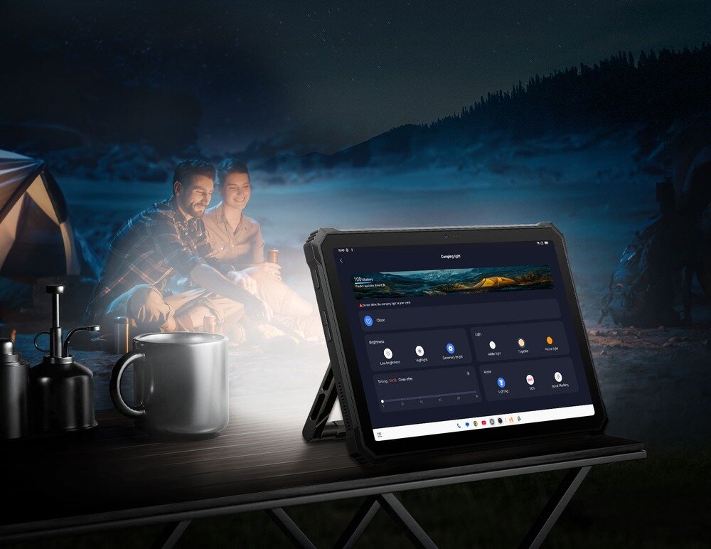 Oscal Spider 10 wytrzymały tablet terenowy aluminiowa konstrukcja pasek skórzany