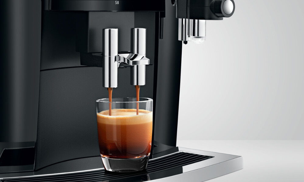 Ekspres JURA S8 Piano Black (EA) wysoka jakosc espress Proces Ekstrakcji Pulsacyjnej P.E.P.® smak aromat kolor